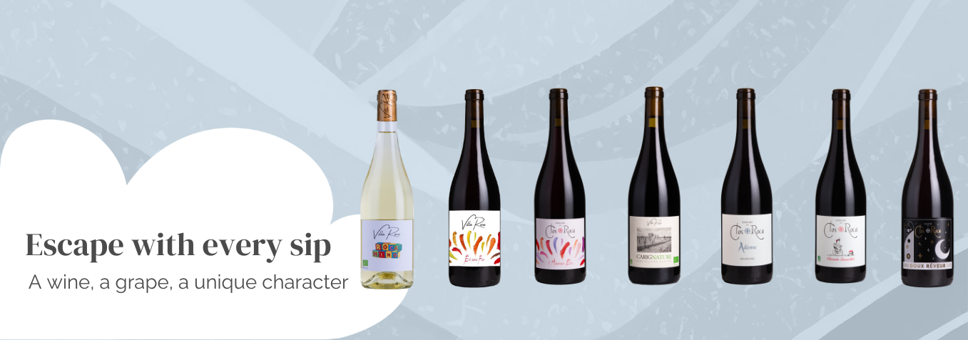 family photo of the wine range to escape in single variety